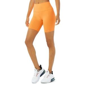 Alo yoga high waist biker short neon apricot